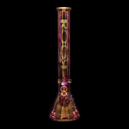 ROOR 18" Beaker Color Changing Water Pipe Gold Fumed - 07