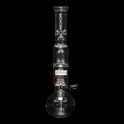 ROOR Tech 17" Double 4-Arm Tree Perc Bubble Base Water Pipe - 04