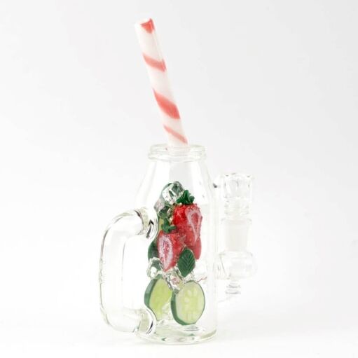 Empire Glassworks Icy Strawberry Cucumber Detox Mini Water Pipe 02