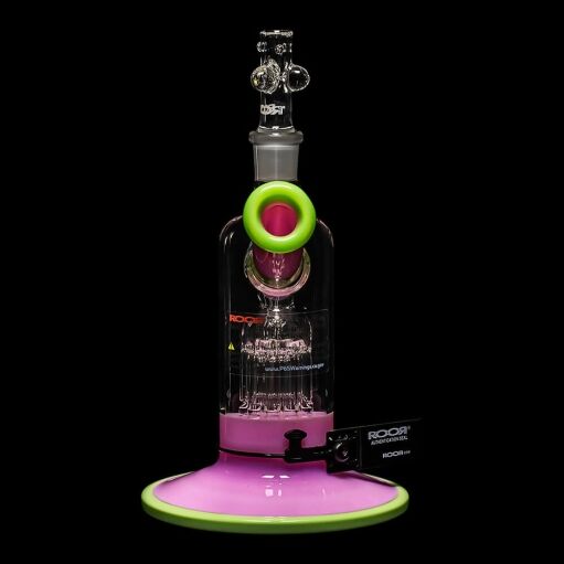 ROOR Tech Fixed Stem 8" 10-Arm Tree Bubbler - Pink & Mint - 03