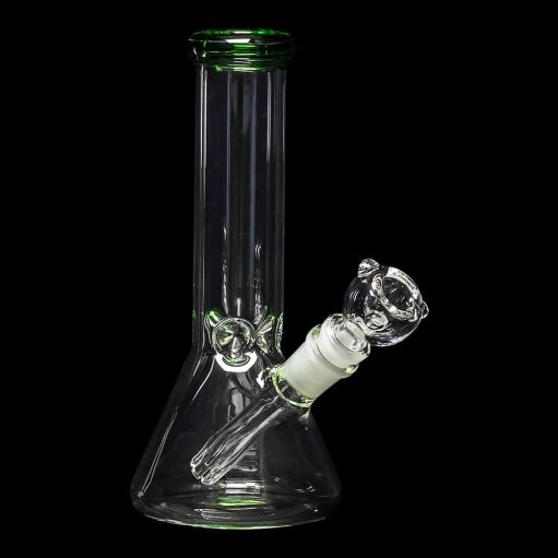 Diamond Glass Suger 8" Mini Beaker Water Pipe - Green - 04