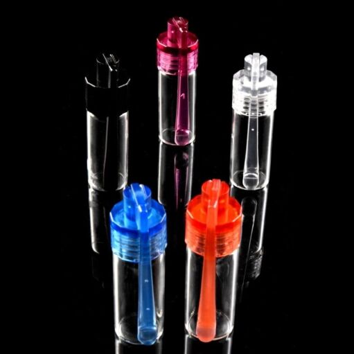 Glass Snuff Vial With Spoon -03