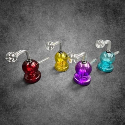 Colored Round Base Glass Oil Rig - 01