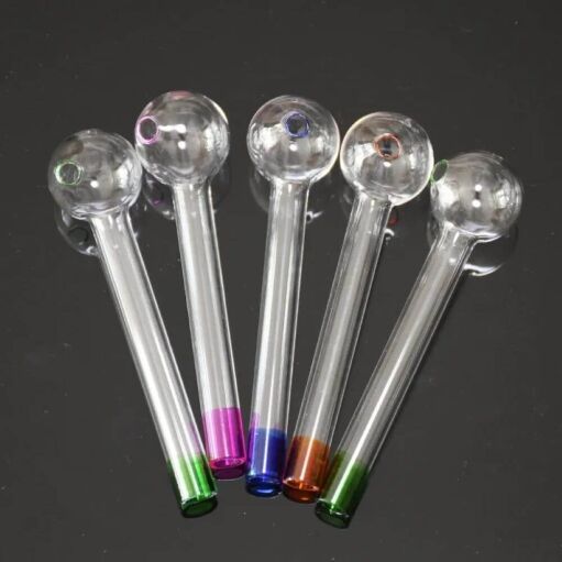 4" Oil Burner Hand Pipe w/ Color Accents - 02