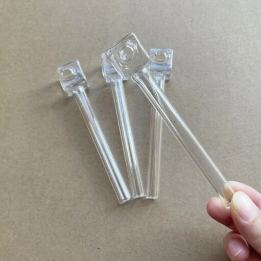 Square Head Glass Oil Burner Pipe - 03