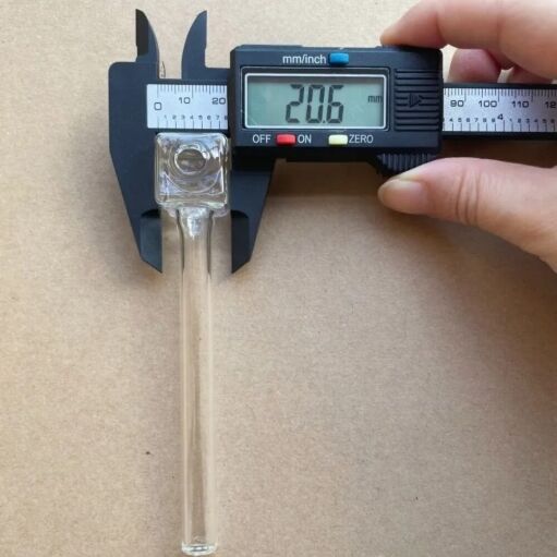 Square Head Glass Oil Burner Pipe - 06