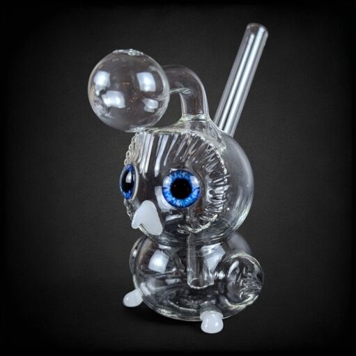 Thick Clear Glass Owl Oil Burner Rig - 04