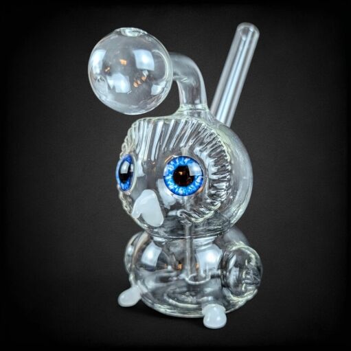 Thick Clear Glass Owl Oil Burner Rig - 06