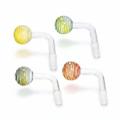 14mm Thick Fumed Glass Oil Burner Attachment - Color Swirl - 01