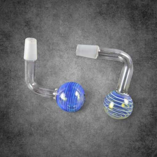 14mm Thick Fumed Glass Oil Burner Attachment - Color Swirl - 03