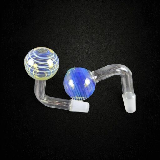 14mm Thick Fumed Glass Oil Burner Attachment - Color Swirl - 04