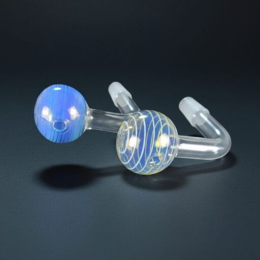 14mm Thick Fumed Glass Oil Burner Attachment - Color Swirl - 05