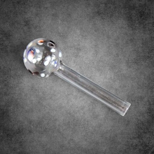 4" Polka Dot Heavy Glass Oil Burner Pipe - 06