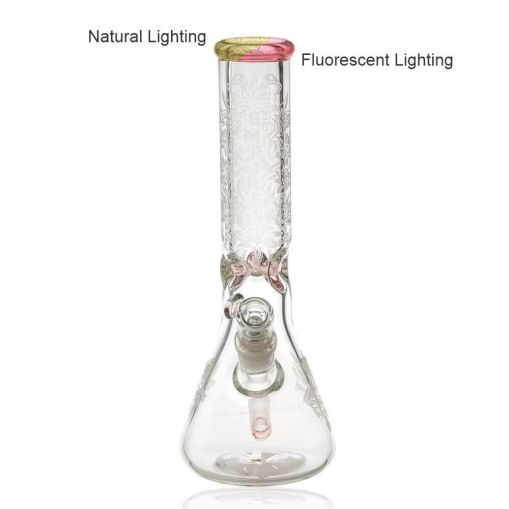 Empire Glassworks 12″ Frosty Floral Beaker – CFL Serum