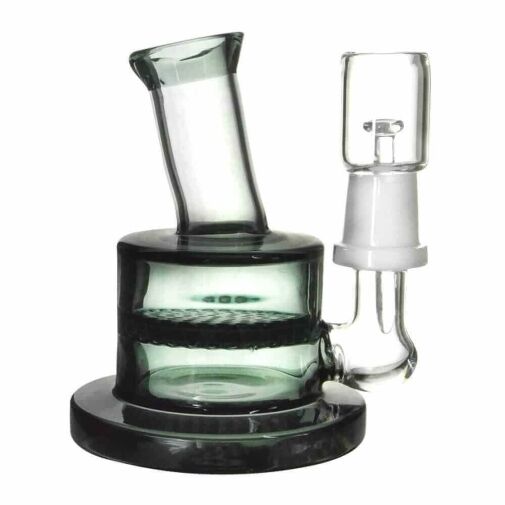 4:20 Generic Label 4" Black Honeycomb Oil Rig - 14mm / 3