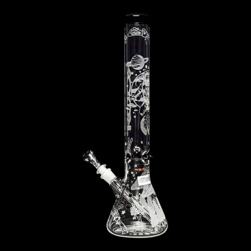ROOR Custom Sandblasted 18" Water Pipe - Alien O.G. Strain - 02