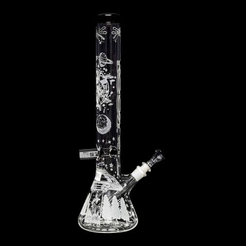 ROOR Custom Sandblasted 18" Water Pipe - Alien O.G. Strain - 05