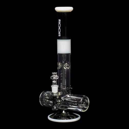ROOR Tech 18" Inline Bong "Smokey Grey & White" 02