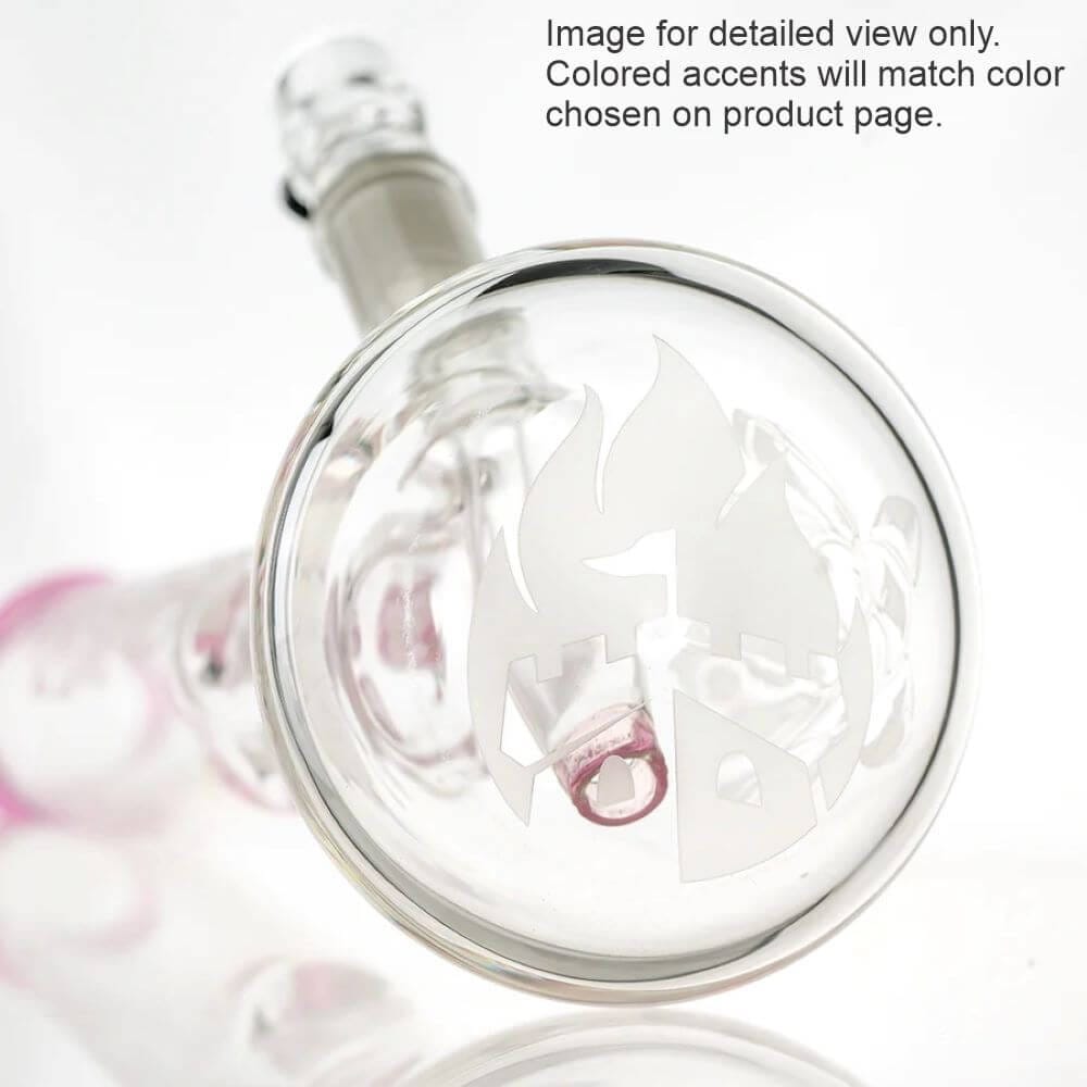 Empire Glassworks 12" Frosty Floral Beaker - Bottom