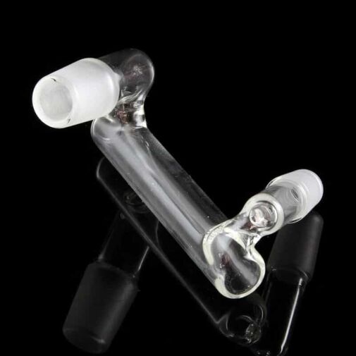 Glassheads Clear Glass Male To Male Drop Down Adapter - 18mm to 14mm / 1