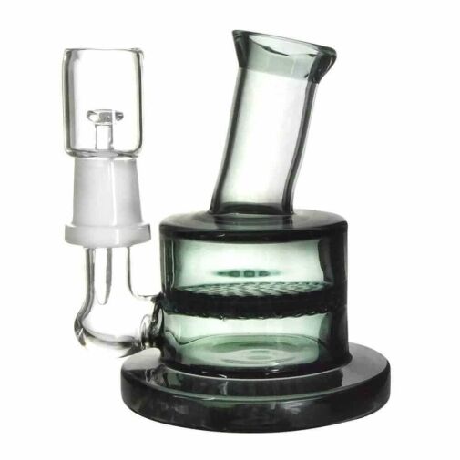 4:20 Generic Label 4" Black Honeycomb Oil Rig - 14mm