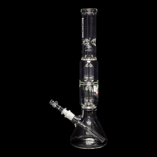 ROOR Tech 17" Double 4-Arm Tree Perc Beaker Water Pipe - 01