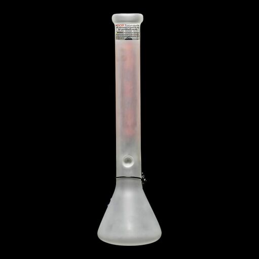 Roor Custom 18" Frosted Beaker Red Logo 03