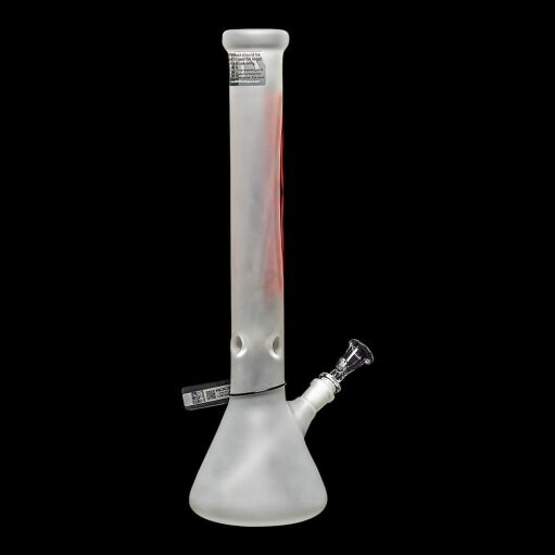 Roor Custom 18" Frosted Beaker Red Logo 04
