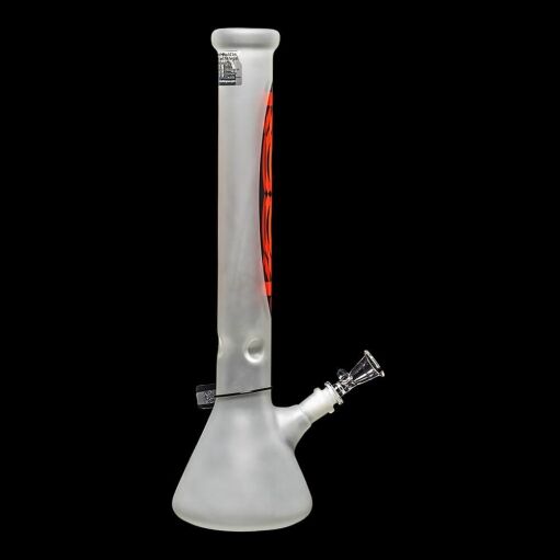 Roor Custom 18" Frosted Beaker Red Logo 05