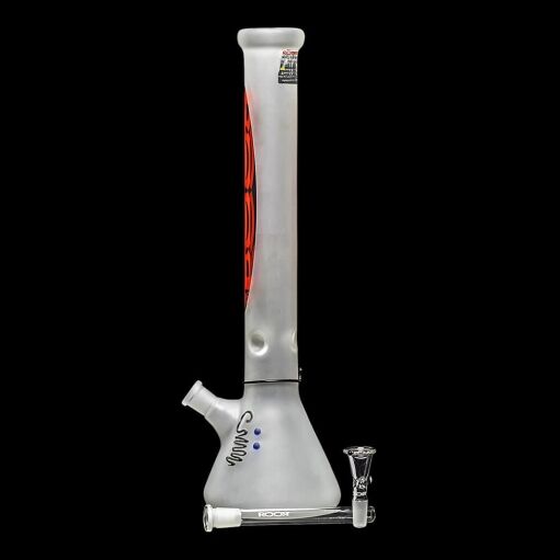 Roor Custom 18" Frosted Beaker Red Logo 09