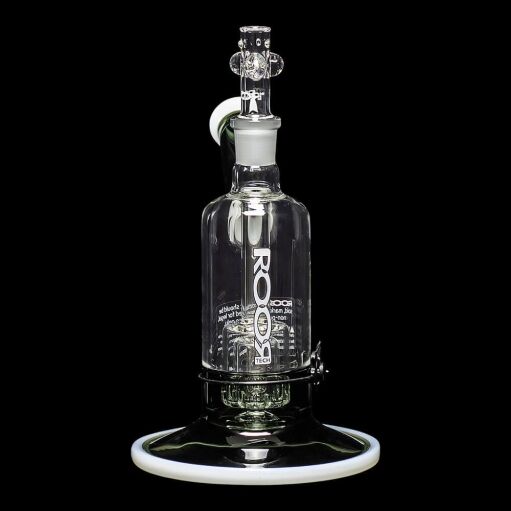 ROOR Tech 8" Fixed Barrel Bubbler - Grey & White - 03