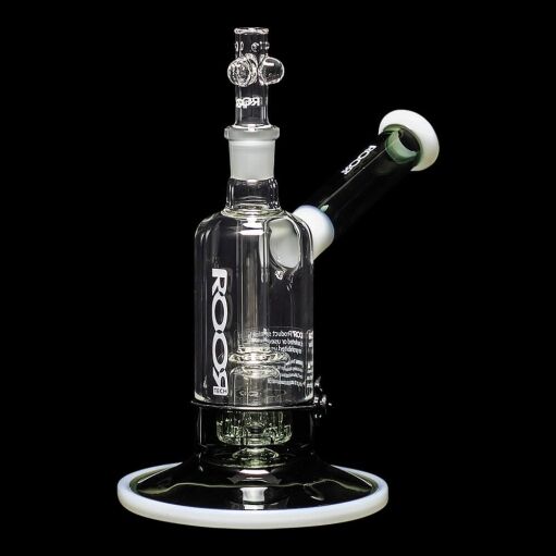 ROOR Tech 8" Fixed Barrel Bubbler - Grey & White - 04
