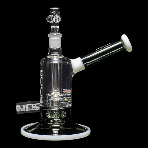 ROOR Tech 8" Fixed Barrel Bubbler - Grey & White - 05
