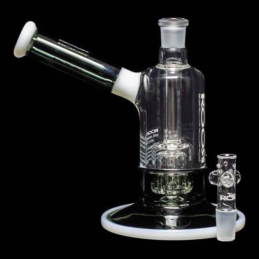 ROOR Tech 8" Fixed Barrel Bubbler - Grey & White - 09