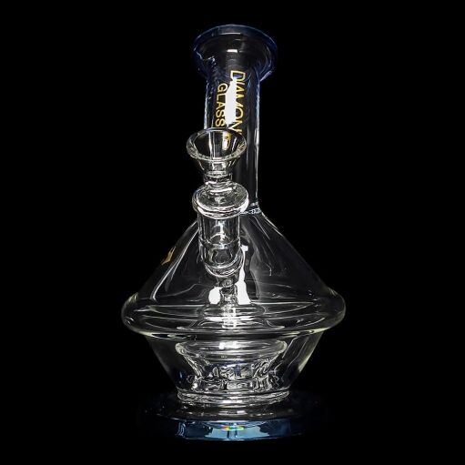 Diamond Glass Dewie Water Pipe - Blue Violet - 03