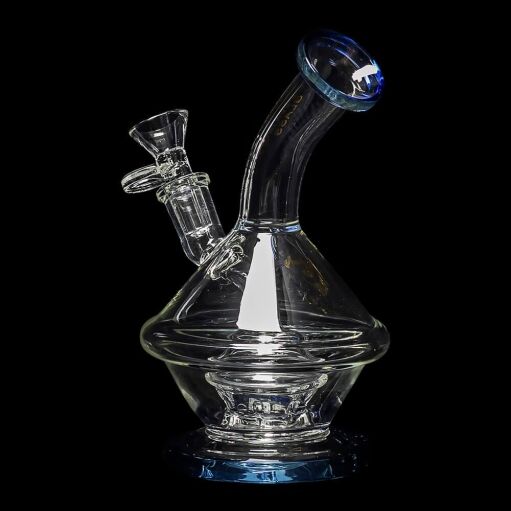 Diamond Glass Dewie Water Pipe - Blue Violet - 05