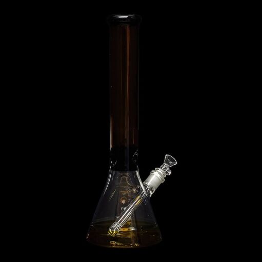 Diamond Glass Khiva 16" Beaker Water Pipe - Black & Gold - 05