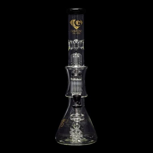 Diamond Glass Sea Mine Beaker Water Pipe - 03