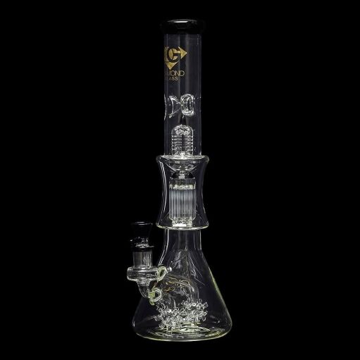 Diamond Glass Sea Mine Beaker Water Pipe - 04