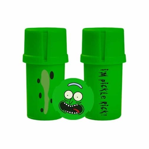 The Medtainer Storage w/ Grinder Pickle Rick / Green - 20 Dram
