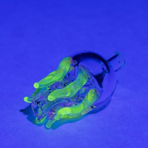 Empire Glassworks Puffco Peak UV Jellyfish Carb Cap - 4
