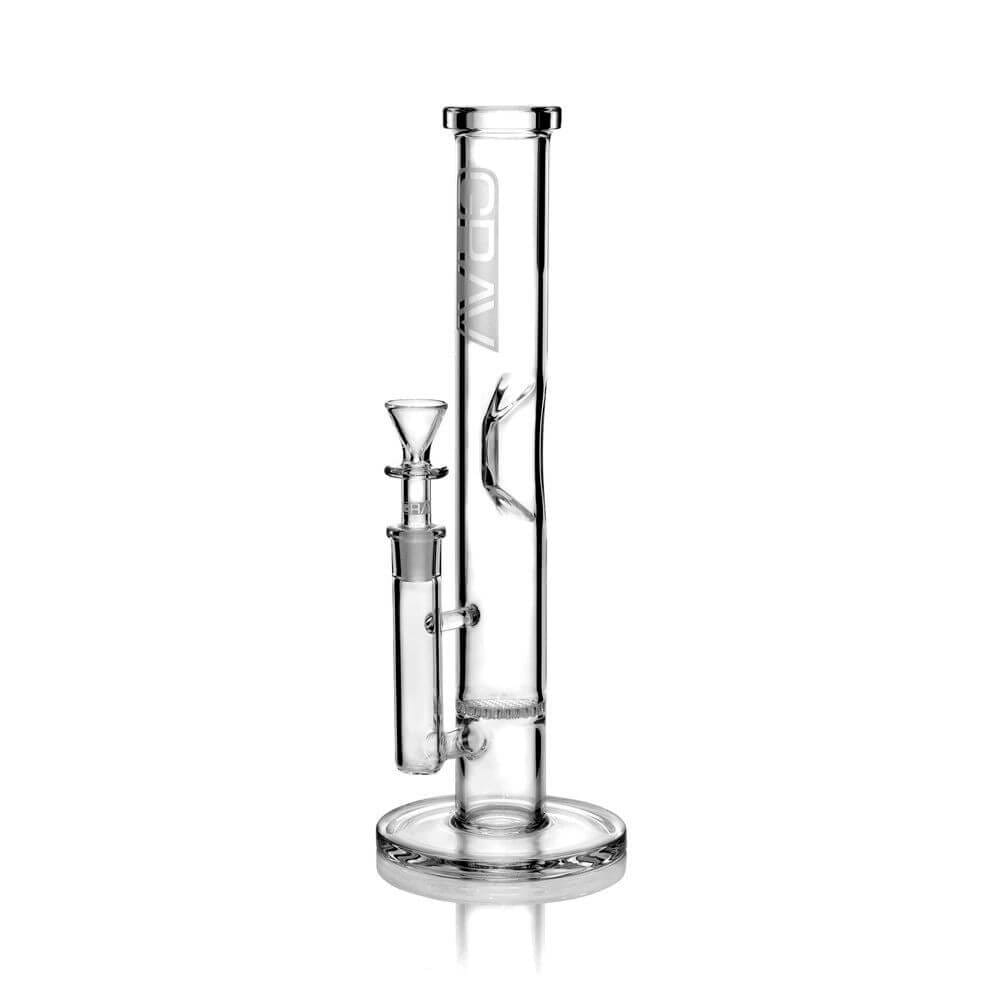 GRAV Medium Straight Base w/ Disc Water Pipe - Black Accent
