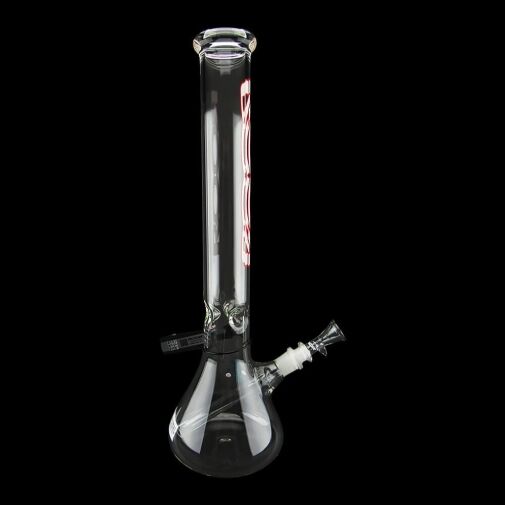 ROOR Classic 18" Beaker Water Pipe 50mm x 5mm - White/Red - 05