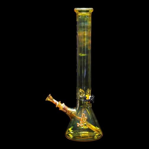 ROOR 18" Beaker Color Changing Water Pipe Silver Fumed - 01