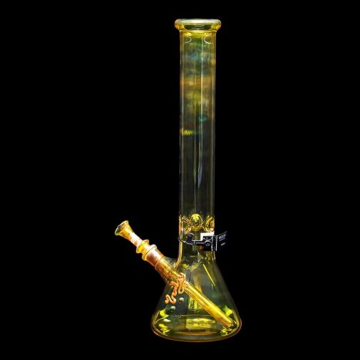 ROOR 18" Beaker Color Changing Water Pipe Silver Fumed - 02