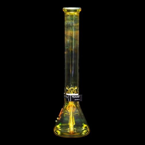 ROOR 18" Beaker Color Changing Water Pipe Silver Fumed - 03