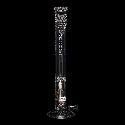 ROOR Custom Straight Tube Ghost Water Pipe - Crystal Raindrops - 02