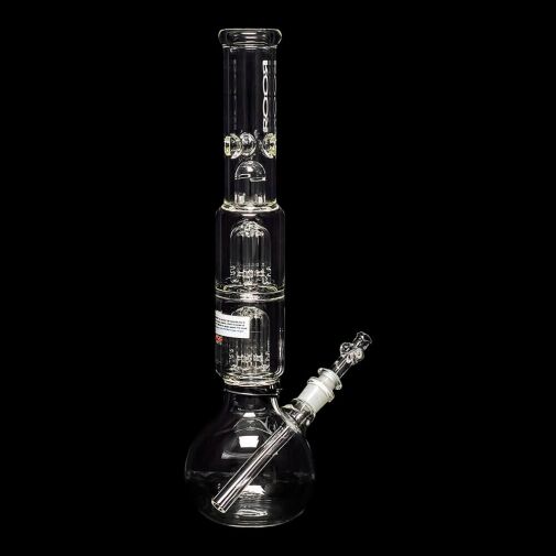 ROOR Tech 17" Double 4-Arm Tree Perc Bubble Base Water Pipe - 01
