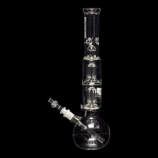 ROOR Tech 17" Double 4-Arm Tree Perc Bubble Base Water Pipe - 02