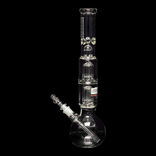 ROOR Tech 17" Double 4-Arm Tree Perc Bubble Base Water Pipe - 03